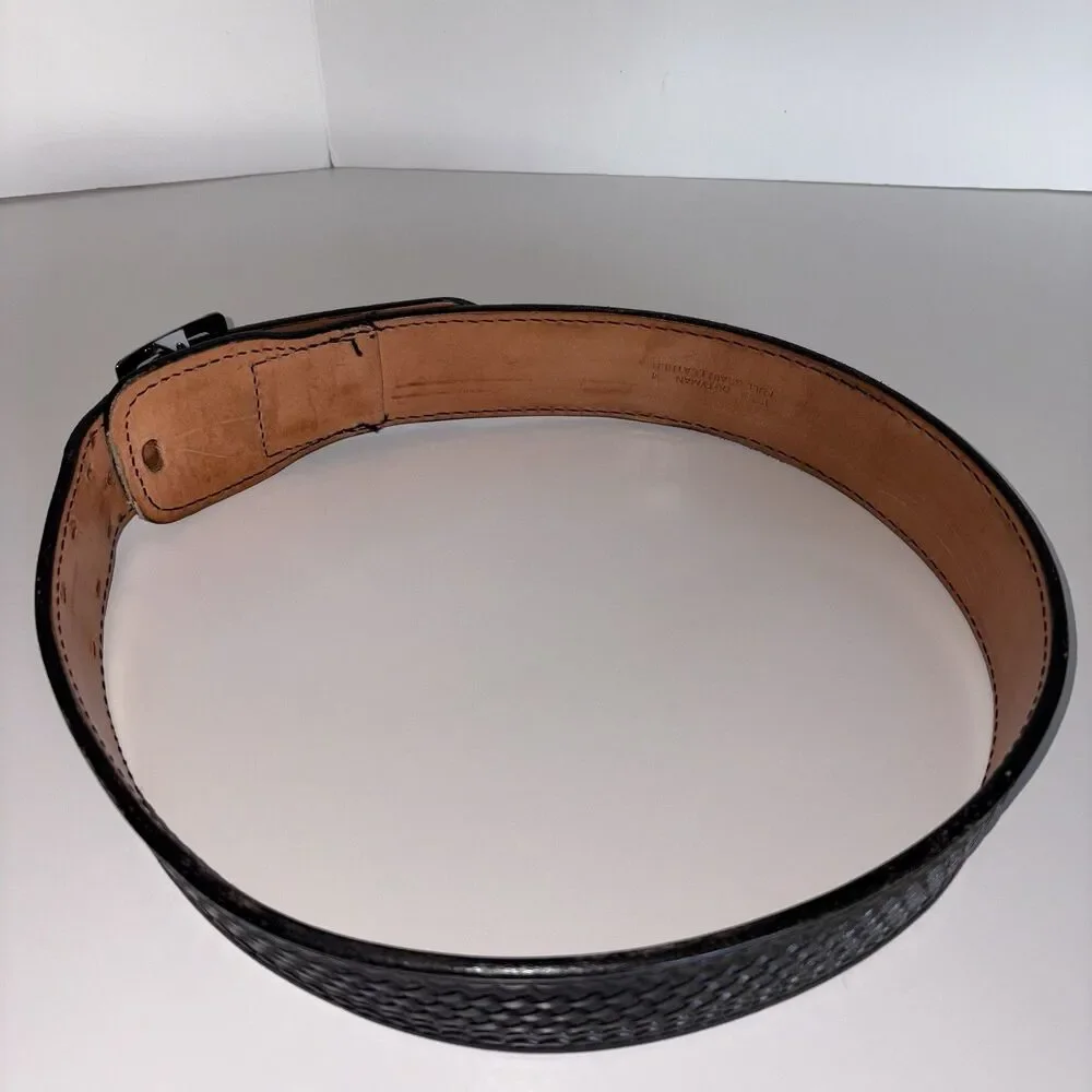 Dutyman Basketweave Full Grain Leather Belt 1021U Size 34 Police Officer Uniform